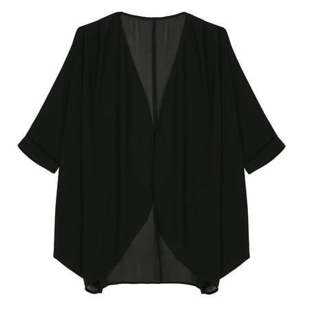 Finoceans Womens Long Kimono Cardigan Floral Chiffon Beach Cover Up